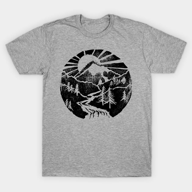 PNW Great Outdoors Block Print T-Shirt by gabradoodle